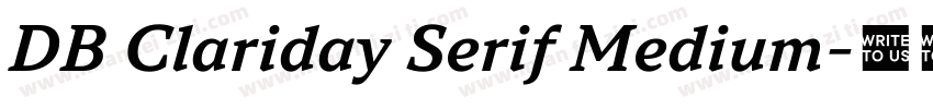 DB Clariday Serif Medium字体转换